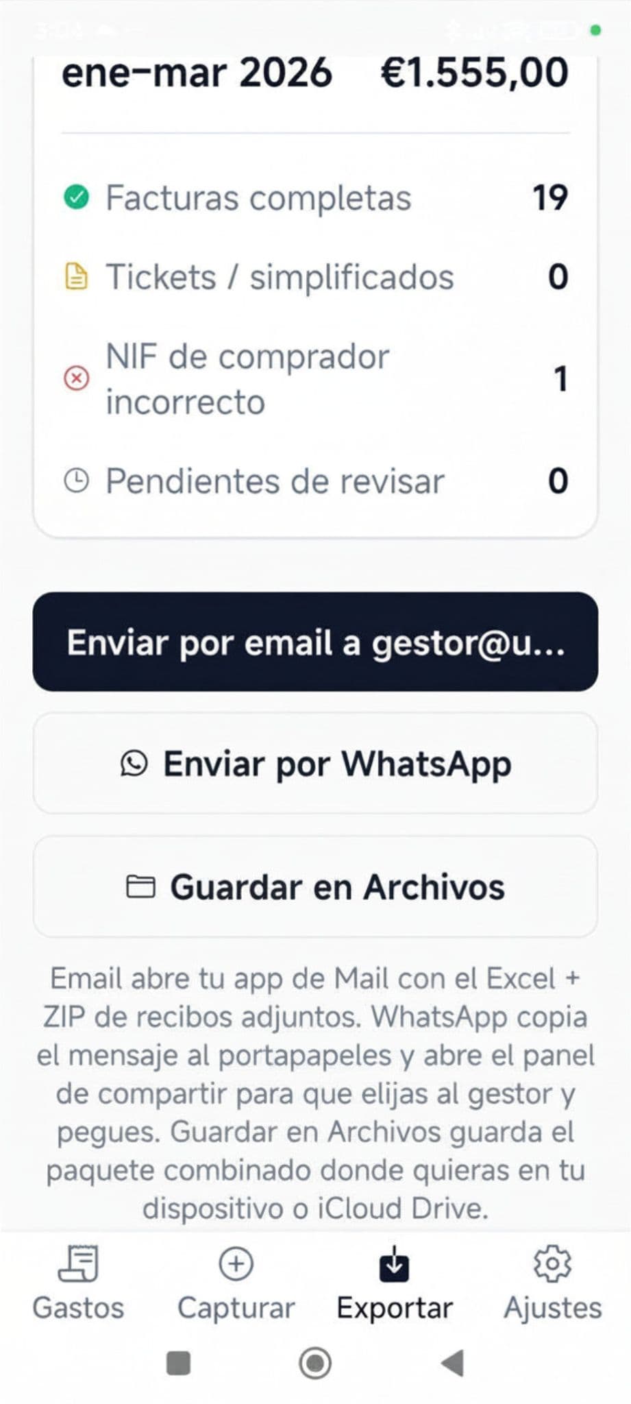 Un toque al gestor